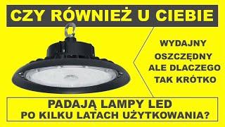 Zepsuta lampa przemysłowa LED