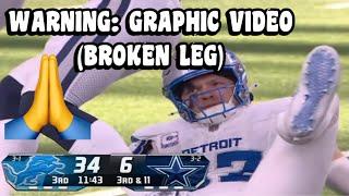 Aidan Hutchinson BROKEN LEG  Aidan Hutchinson INJURY | Cowboys Vs Lions 2024 highlights