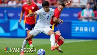 Uzbekistan v. Spain | Paris Olympics 2024: Men's Soccer Highlights | NBC Sports