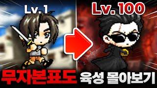 [메이플랜드] 무자본 표도 육성 몰아보기  (Lv.1 ~ 100)