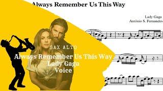 Always Remember Us This Way - Lady Gaga Sheet Music Alto Sax