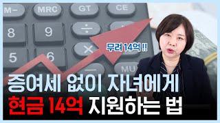 증여세 없이 자녀에게 현금 14억 지원하는 법