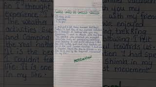 How To Write Diary Entry On Summer Vacation In English #youtubeshorts #fypシ゚viral  #trendingshorts