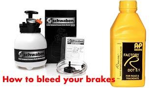 SCHWABEN BRAKE BLEEDING SYSTEM / HOW TO BLEED YOUR BRAKES