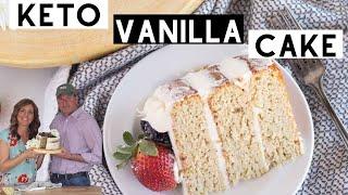 Layered Keto Vanilla Cake