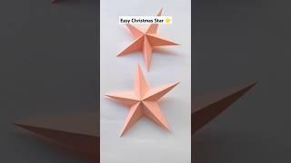 Easy Paper Christmas Star ⭐ #diy #craft #christmas #diycraft #shorts #youtubeshorts