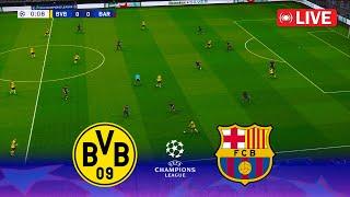 LIVE : Borussia Dortmund vs Barcelona | UEFA Champions League 24/25 Match | PES Game Simulation