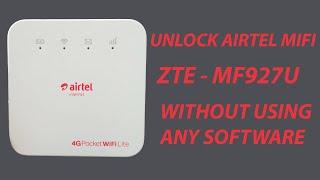 How to unlock Airtel MIFI MF927U without using any software