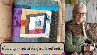 Housetop inspired by Gee's Bend quilts