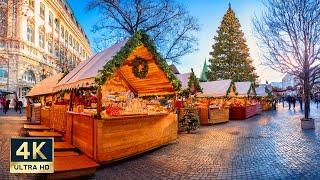 Budapest Christmas Market 4K Vorosmarty Walking Tour 2024