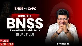 BNSS | Bhartiya Nagrik Suraksha Sanhita 2023 for Judiciary Exam | BNSS VS CrPC | By Nitesh Sir ALEC