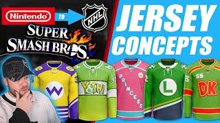 Nintendo Super Smash Brothers & Mario Kart Hockey Jersey Concepts