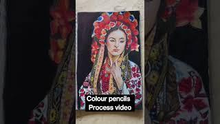 colour pencils process video#shortsfeed #shorts