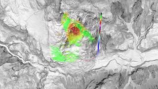 Debris Avalanche, June 16, 2023, Brienz-Brinzauls, Canton Graubünden, Switzerland,  v.5 lidar, radar