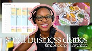 life as a small business owner // time blocking and inventory count