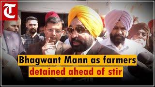 "They are running a parallel govt..": Punjab CM Bhagwant Mann as farmers detained ahead of protest