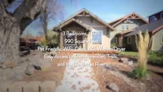 Downtown Pet Friendly Bend Oregon Vacation Rentals, Old Mill Quarter, on NW Arizona Street