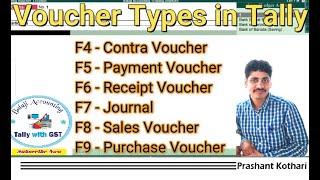 Voucher Entry in Tally ERP 9 (टैली में वाउचर एंट्री कैसे करे) Contra,Payment,Receipt,Journal,Sales