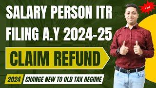 How to File ITR For Salary Person | How to File ITR For Salary Person First Time with Form 16 23-24