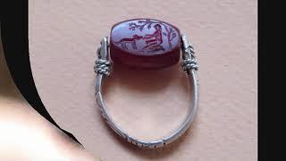 Magical Antique Spinner Roman Bead intaglio ring