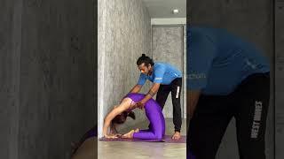 Leg lock deep back bending #yoga #advancedyoga #backbend #flexibility #yogaindia #shorts @Befit01