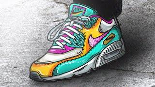 CARTOON NIKE AIR MAX 90!!! MOCKUP USING PROCREATE APP