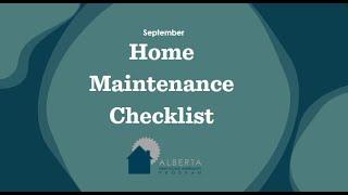 September Home Maintenance Checklist 2023 | ANHWP