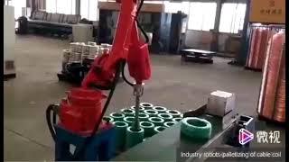 Industry robot palletizing of cable coil