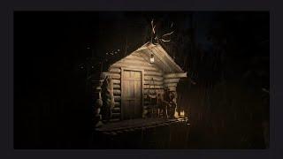 Rainy Night At A Cozy Treehouse In The Forest | RDR2 ASMR