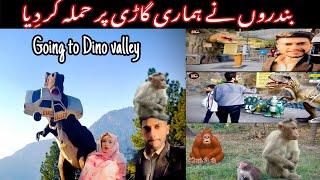 Going to dino valley// monkey attack on my car! #dinovalleyislamabad