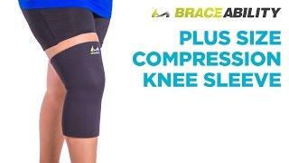 BraceAbility Plus Size Compression Knee Sleeve | Large Sizes up to 6XL