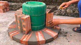 Amazing Beautiful Outdoor Wood Stove Building Ideas For Garden From Red Bricks - Diy Construction