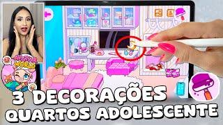 3 DECORAÇÕES DE QUARTOS ADOLESCENTES 2 com ITENS GRÁTIS|PAZU AVATAR WORLD HOUSE MAKER E MANSÃO MAKER