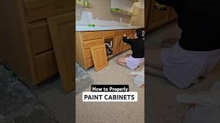 How to Properly Paint Cabinets #diy #homerenovation #beforeandafter #paintingcabinets #homeprojects