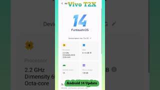 Android 14 Beta Update  Vivo T2x 5g#vivo #youtubeshorts #viral #update#trending #trendingshorts