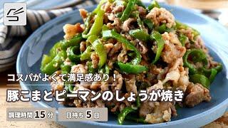 【手間なくおいしい】豚こまとピーマンのしょうが焼き【つくおき】