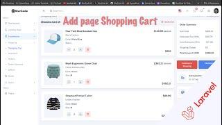 Add page Shopping Cart Laravel 11 | E-commerce Management