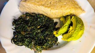 How I make my greens/spinach and skuma wiki recipe