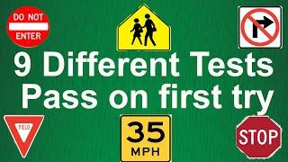 Pass on first try - 2024 California DMV written tests - 9 different tests - CA DMV written Test 2024