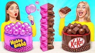 Bubble Gum vs Chocolate Food Challenge | Funny Moments by Super Hyper DO