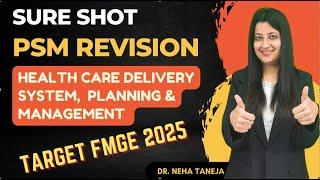 PSM SURE SHOT FMGE Health Care System,Health Planning  Management, Disaster, Occupation Health#fmge