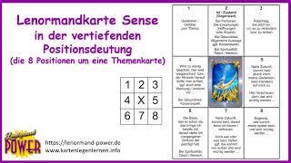 Lenormandkarte Sense in der vertiefenden Positionsdeutung