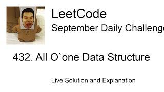 432. All O`one Data Structure - Day 29/30 Leetcode September Challenge