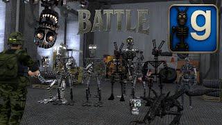 VJ Base FNAF Endoskeletons VS Aliens terminators and Military Epic Battle Garry's Mod
