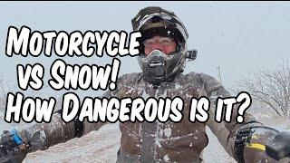 Totally Crazy! Is It Dangerous To Ride a Motorcycle in Snow!