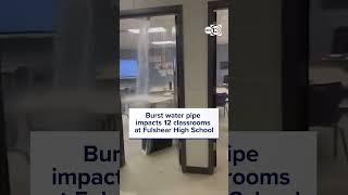 Burst water pipe impacts 12 classrooms at Fulshear High School