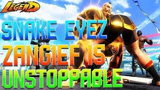 Street Fighter 6  SNAKE EYEZ ZANGIEF GAMEPLAY IS UNSTOPPABLE !