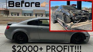 WE SOLD THE INFINITI G35! (FLIP BUILD)