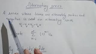 Alternating series | B.Tech 1st year...