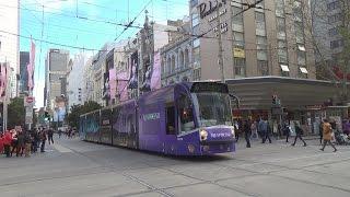 Trams Galore 21: Trams at Bourke and Swanston Street (Bourke St Mall) 6-6-14